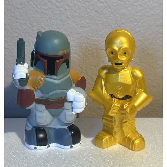 2008 Star Wars Rubber Bath Toys Complete Set of 7 Characters With Tote Disney - Picture 4 of 11